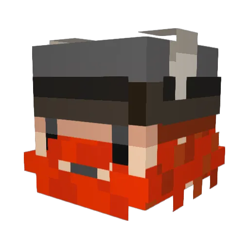 game200555 Minecraft avatar head, 3D render