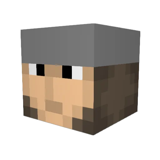 gameCrusherHax Minecraft avatar head, 3D render