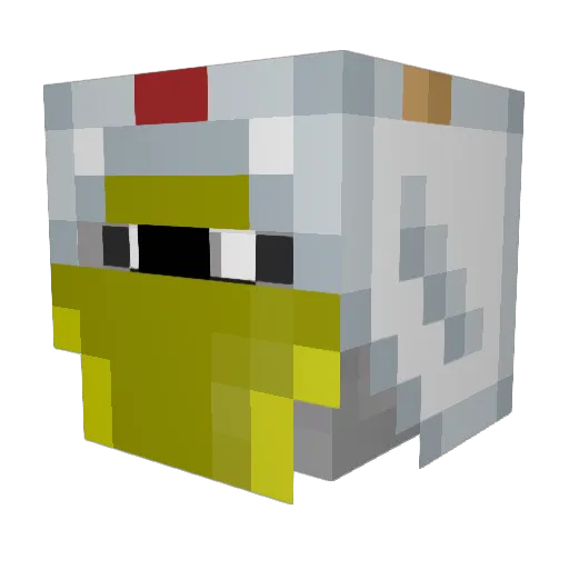 game_dificulty Minecraft avatar head, 3D render