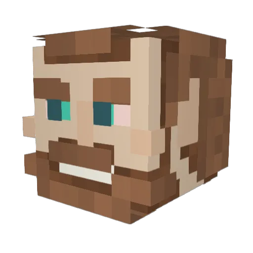 game_games1231 Minecraft avatar head, 3D render