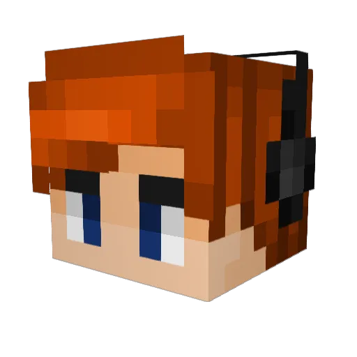 game_raider Minecraft avatar head, 3D render