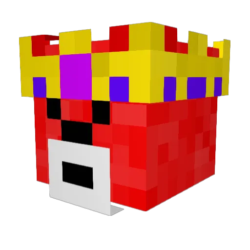 gamealf Minecraft avatar head, 3D render