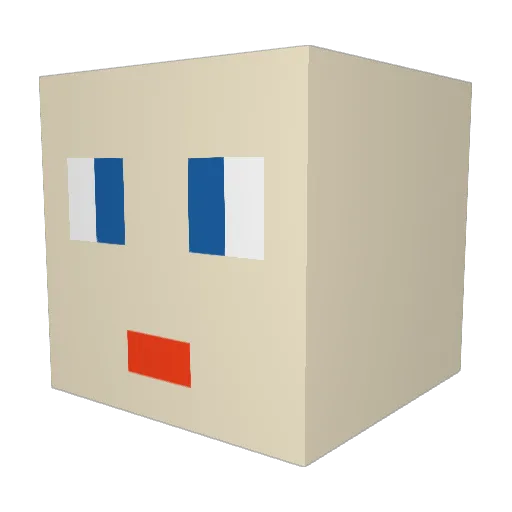 gamebooks Minecraft avatar head, 3D render