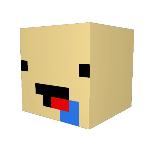 gamecrab Minecraft avatar head, 3D render