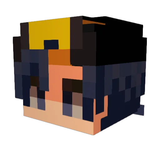 gamecube14 Minecraft avatar head, 3D render
