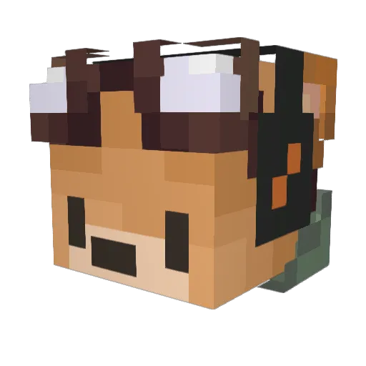 gamefan13 Minecraft avatar head, 3D render