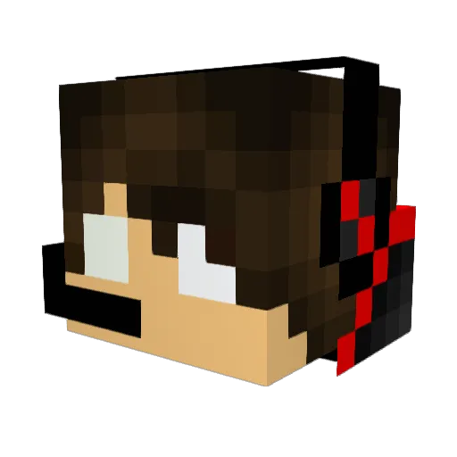 gamefighterfabi Minecraft avatar head, 3D render