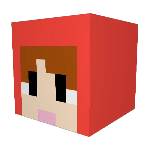 gamefriendv Minecraft avatar head, 3D render