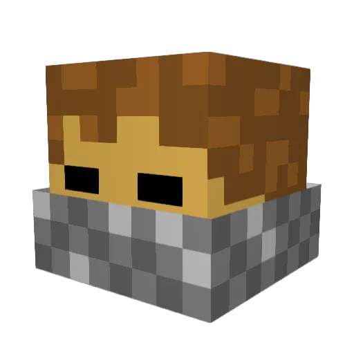 gamelinus Minecraft avatar head, 3D render