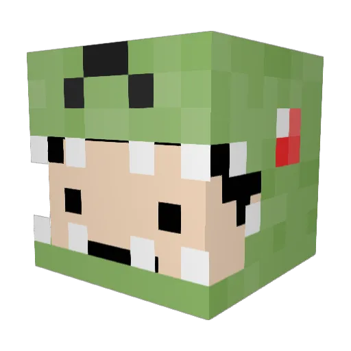 gamemii147 Minecraft avatar head, 3D render