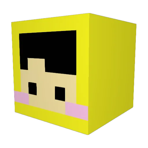 gameplayer77 Minecraft avatar head, 3D render