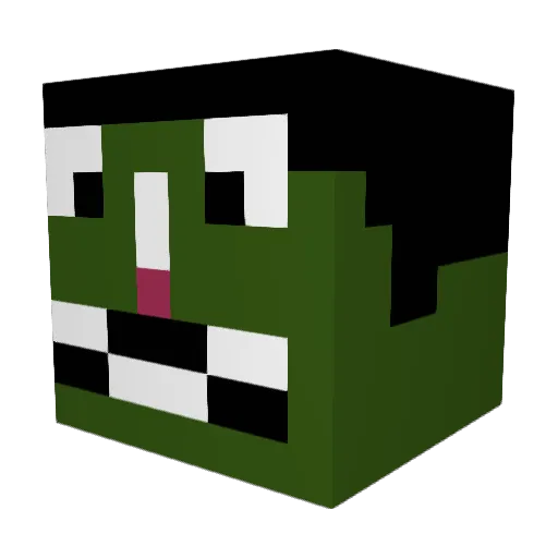 gameplayer_simon Minecraft avatar head, 3D render