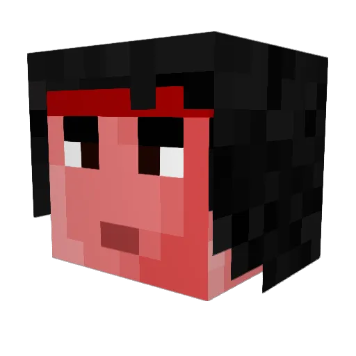 gamepool Minecraft avatar head, 3D render
