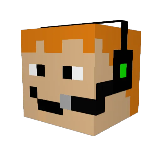 gamer0017 Minecraft avatar head, 3D render