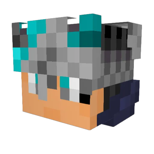 gamer6420 Minecraft avatar head, 3D render