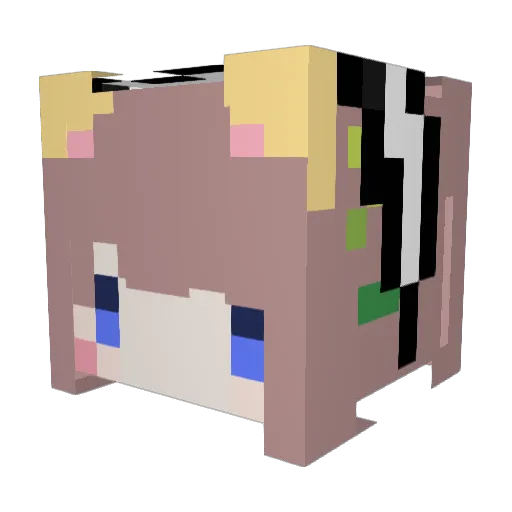 gamer783 Minecraft avatar head, 3D render
