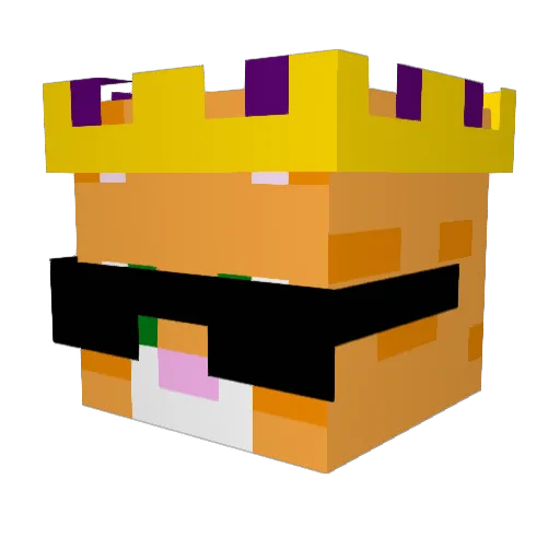 gamer_Lama4 Minecraft avatar head, 3D render