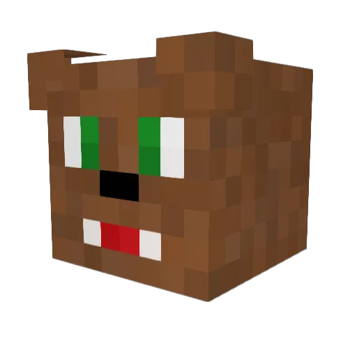 gamer_passi Minecraft avatar head, 3D render