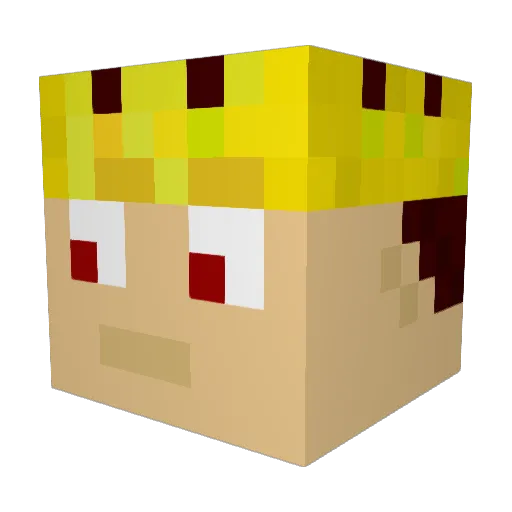gamer_skillz Minecraft avatar head, 3D render