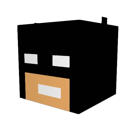 gamerdan Minecraft avatar head, 3D render