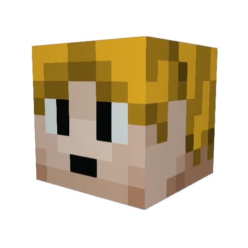gamerdude47d Minecraft avatar head, 3D render