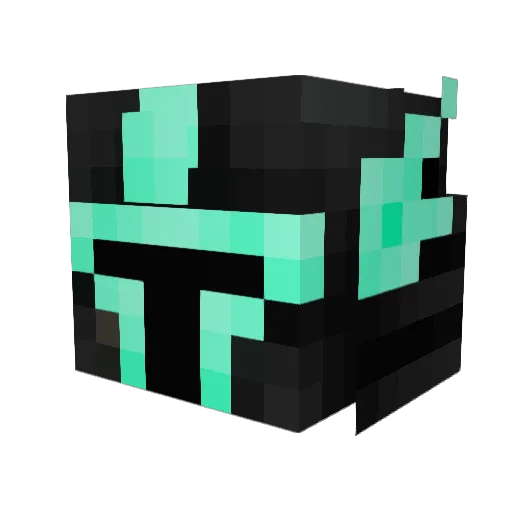 gamerglitter Minecraft avatar head, 3D render