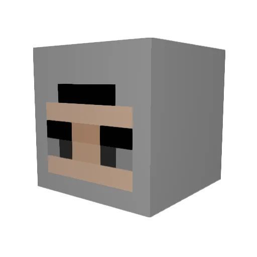 gamergoth Minecraft avatar head, 3D render
