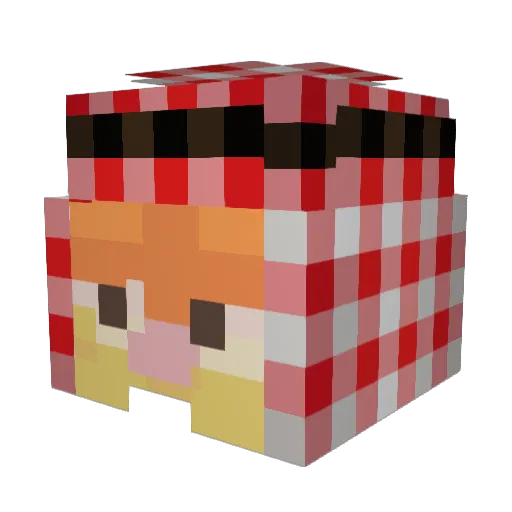 gamermonyang Minecraft avatar head, 3D render