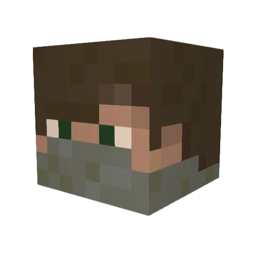 gamernoobishere Minecraft avatar head, 3D render