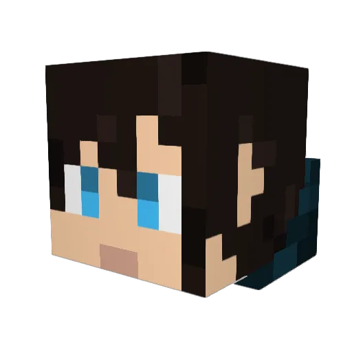 gamerslayer Minecraft avatar head, 3D render