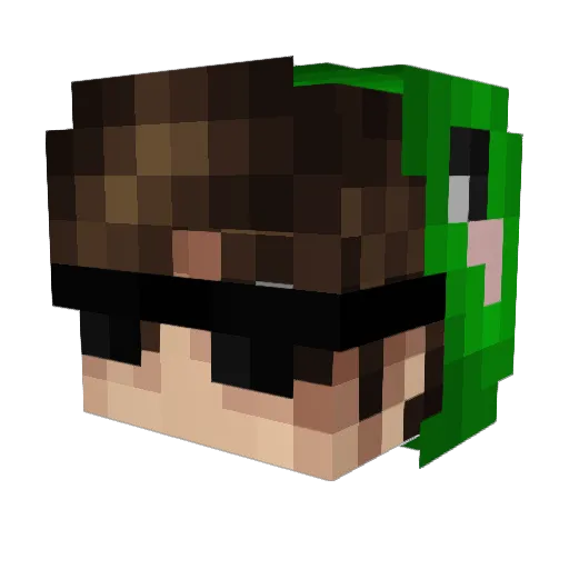 gamerthejamer Minecraft avatar head, 3D render