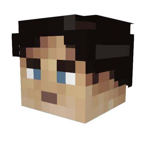 gamertime101 Minecraft avatar head, 3D render