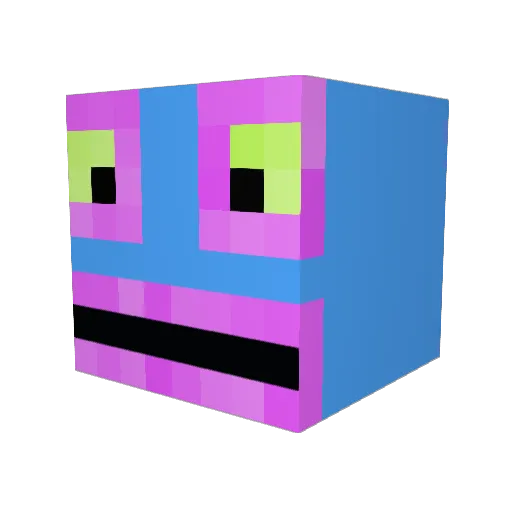 gameryams Minecraft avatar head, 3D render