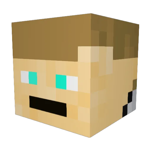 games365 Minecraft avatar head, 3D render