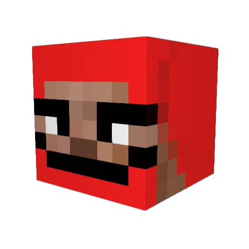 games36 Minecraft avatar head, 3D render