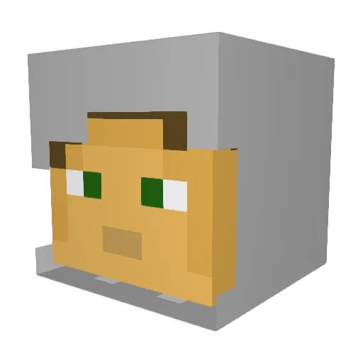 gamesblock Minecraft avatar head, 3D render