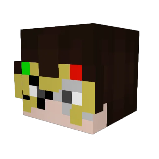 gamessteam Minecraft avatar head, 3D render