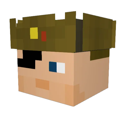gametag1 Minecraft avatar head, 3D render