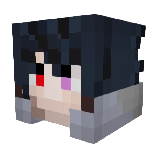 gametm Minecraft avatar head, 3D render
