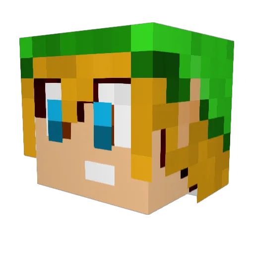 gamindna Minecraft avatar head, 3D render
