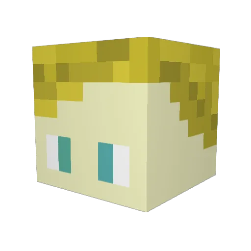 gaminglarvplayz Minecraft avatar head, 3D render