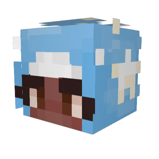 gamingwithyaz Minecraft avatar head, 3D render