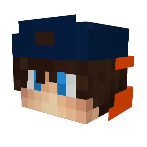 gamingyes Minecraft avatar head, 3D render
