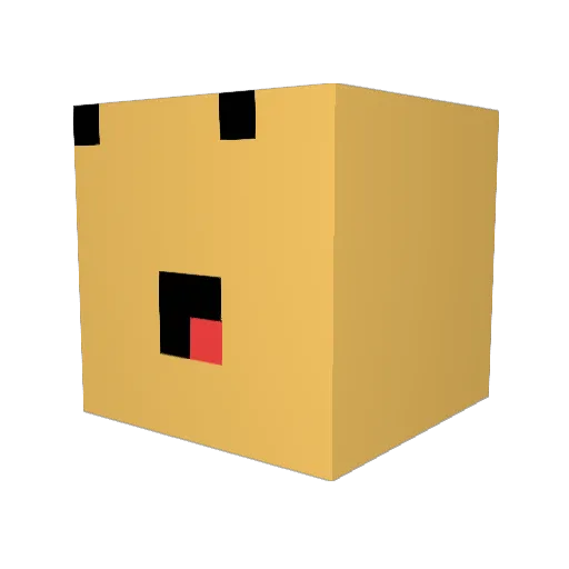 gaminon Minecraft avatar head, 3D render