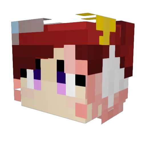 gamited12 Minecraft avatar head, 3D render