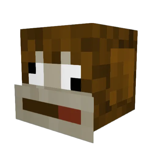 gamlia Minecraft avatar head, 3D render