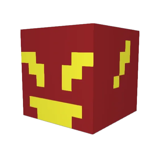 gamm_control Minecraft avatar head, 3D render