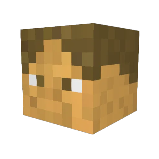 gamma1161 Minecraft avatar head, 3D render