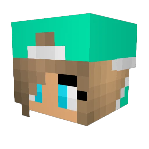 gammam Minecraft avatar head, 3D render