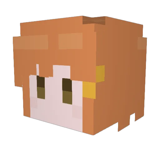 gammasonsen Minecraft avatar head, 3D render